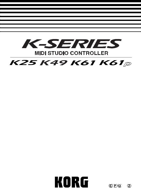 Korg K49, K25, K61, K61P User Manual