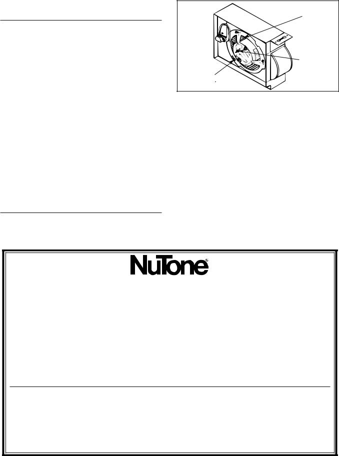 NuTone 8833, 8832WH, 8832SA User Manual