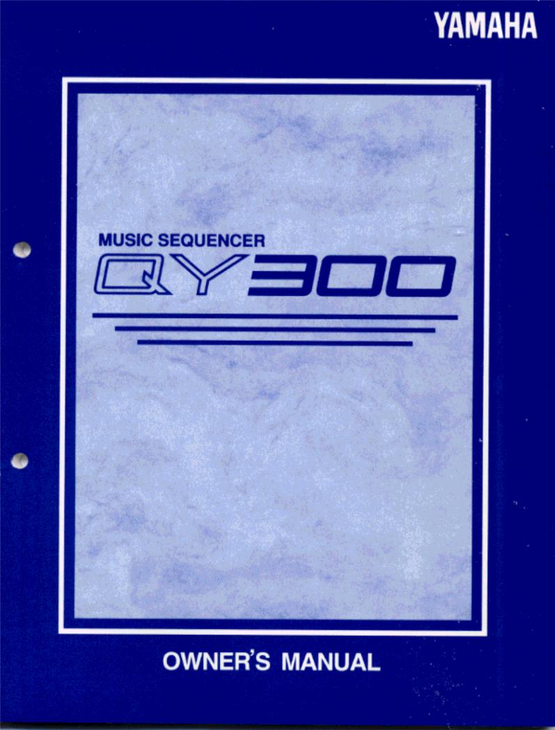 Yamaha QY 300 User Manual