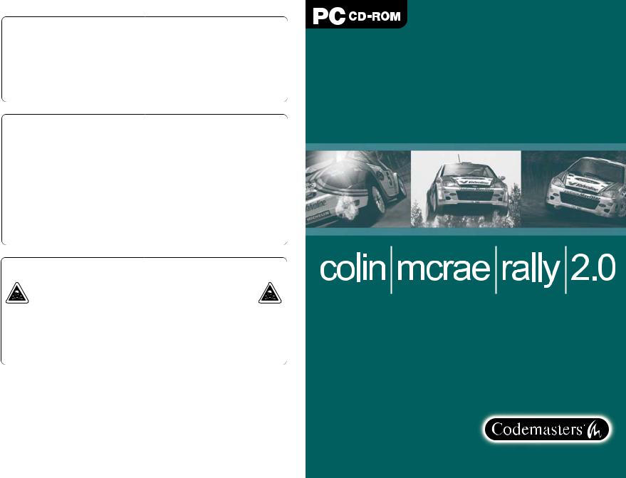 Games PC COLIN MCRAE-RALLY 2 User Manual
