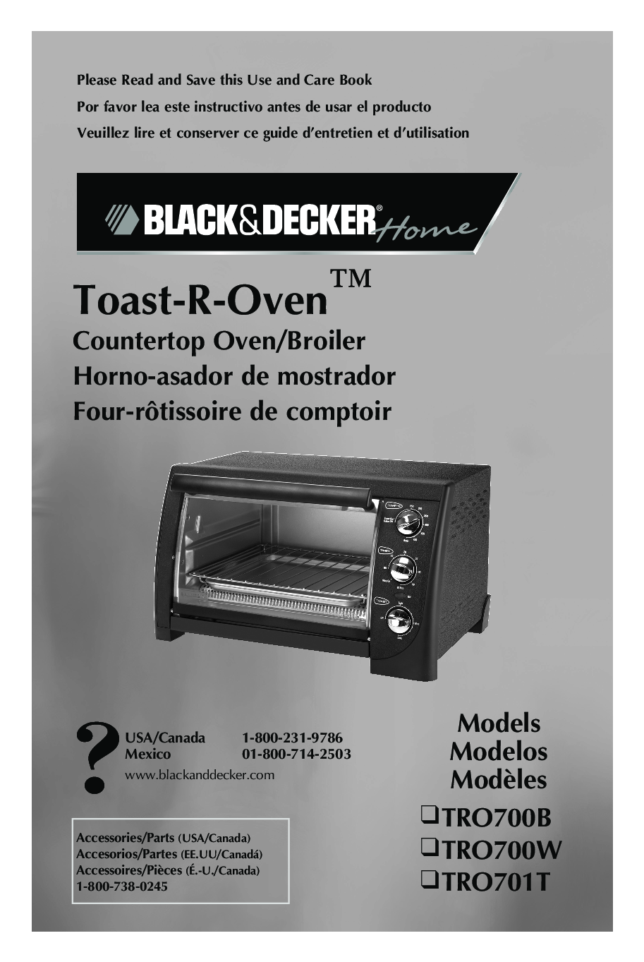 Black & Decker TRO700W, TRO701T User Manual
