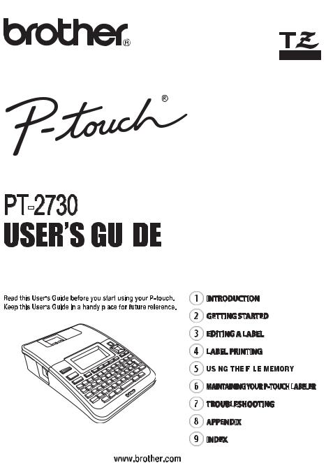 Brother PT-2730, PT2730VP User Manual