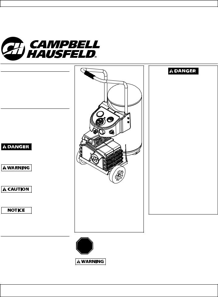 Campbell Hausfeld HJ3001, HG3000, HJ3002, IN634100AV User Manual