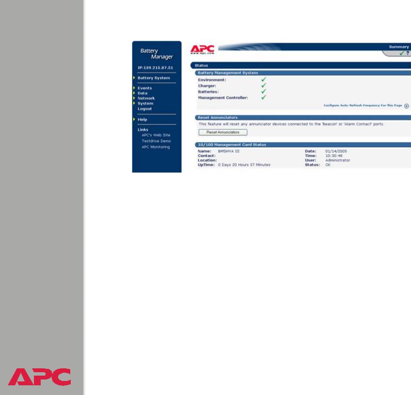 APC Battery Management System User Manual