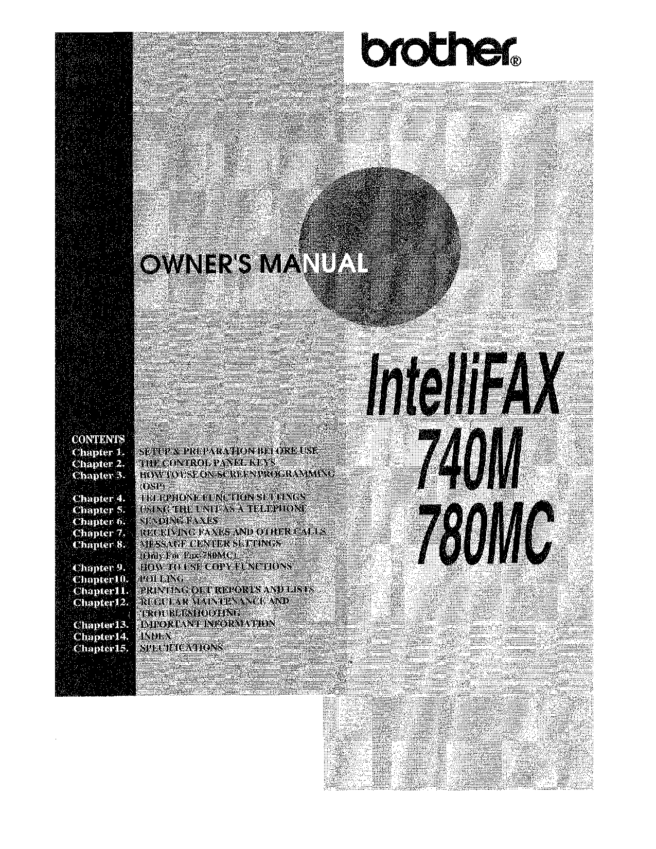 Brother 780MC, 740M User Manual