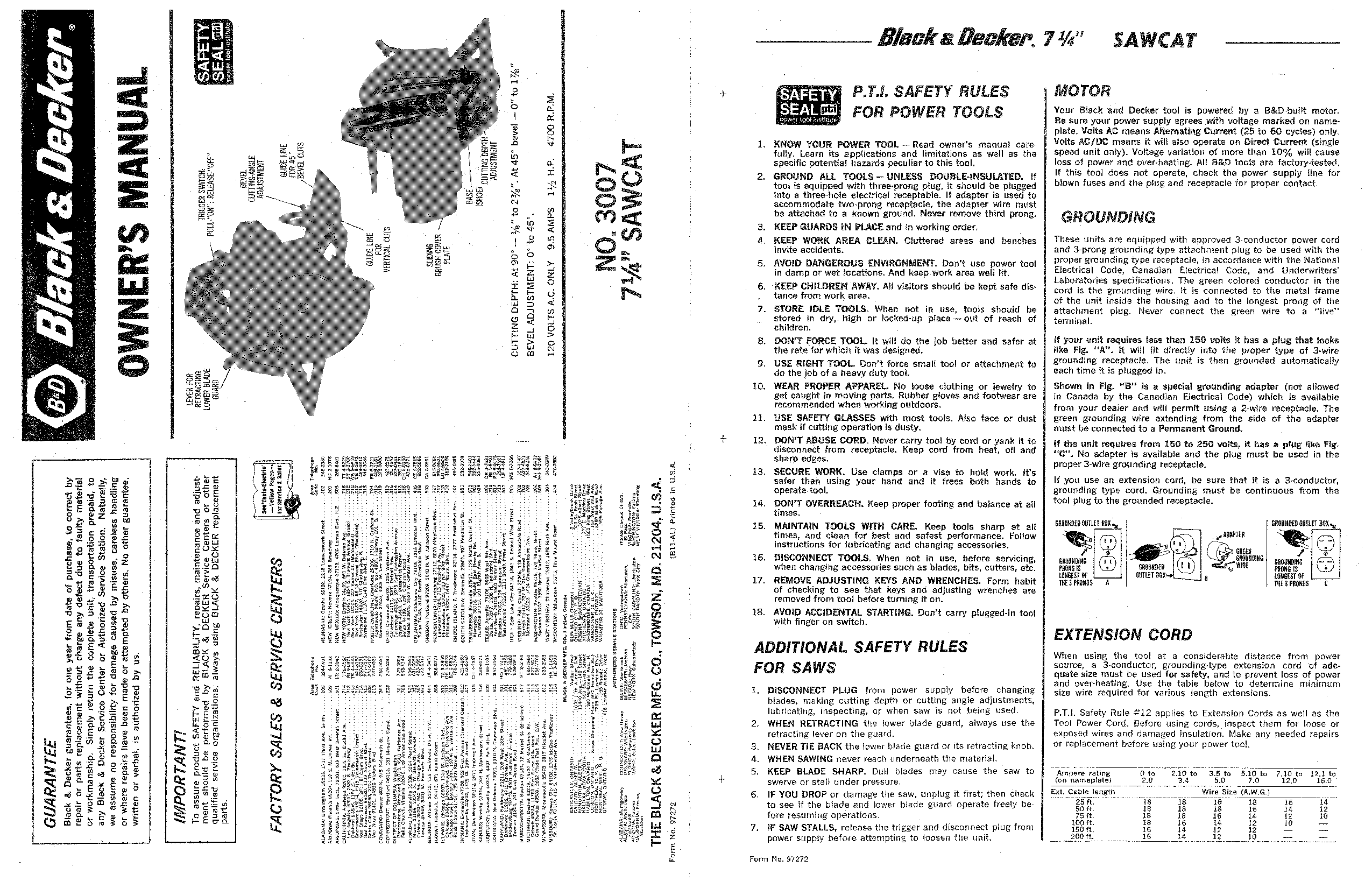 Black & Decker 3007, 97272 User Manual