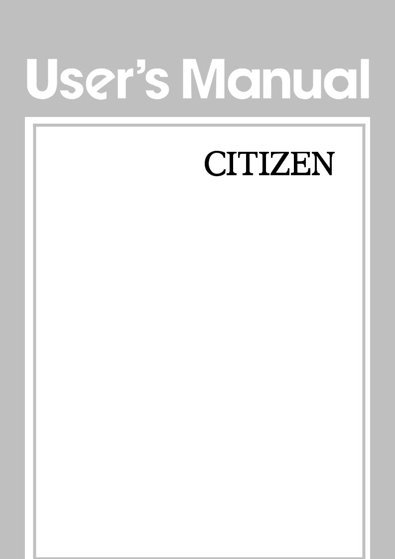 Citizen iDP3110 User Manual