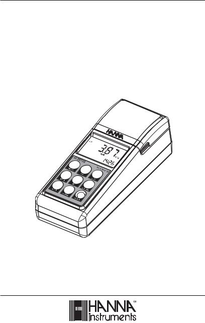 Hanna Instruments HI 98703 User Manual
