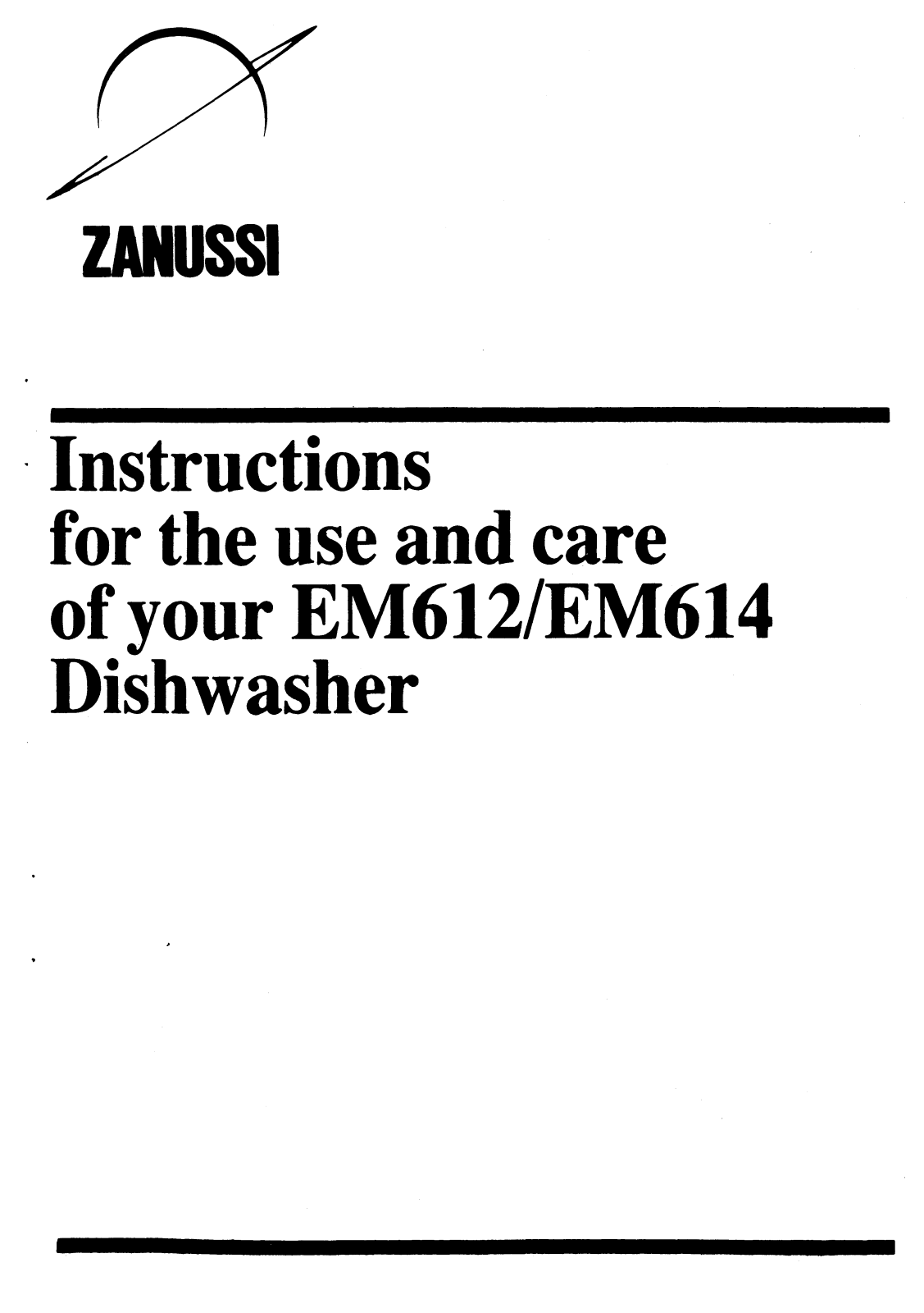 Zanussi EM614, EM612 User Manual