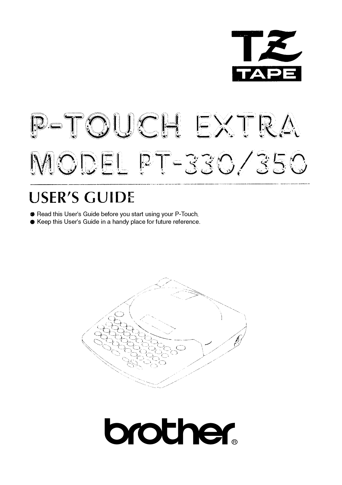 Brother PT-330, PT-350 User Manual