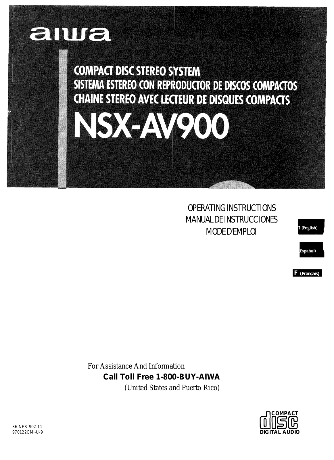 Aiwa NSX-AV900 User Manual