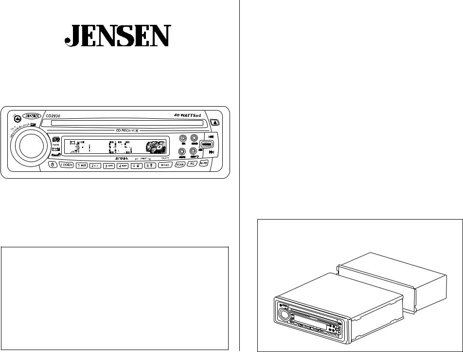 Jensen CD2620, CD2620SE User Manual