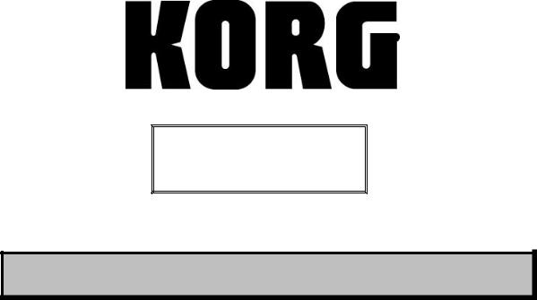 Korg PX3 User Manual