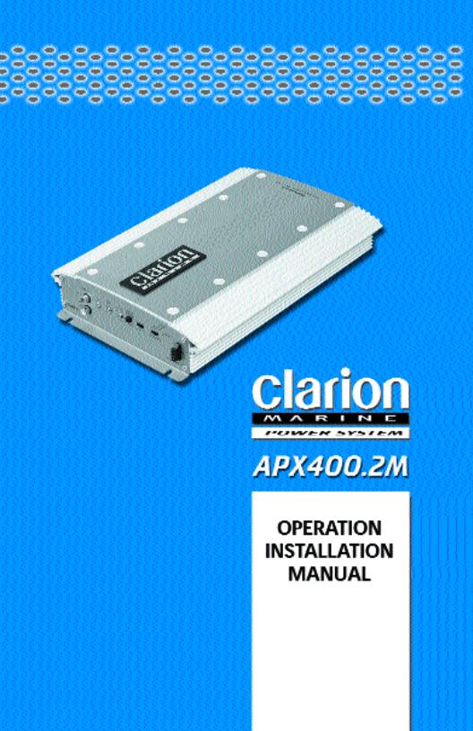 Clarion APX400.2M User Manual