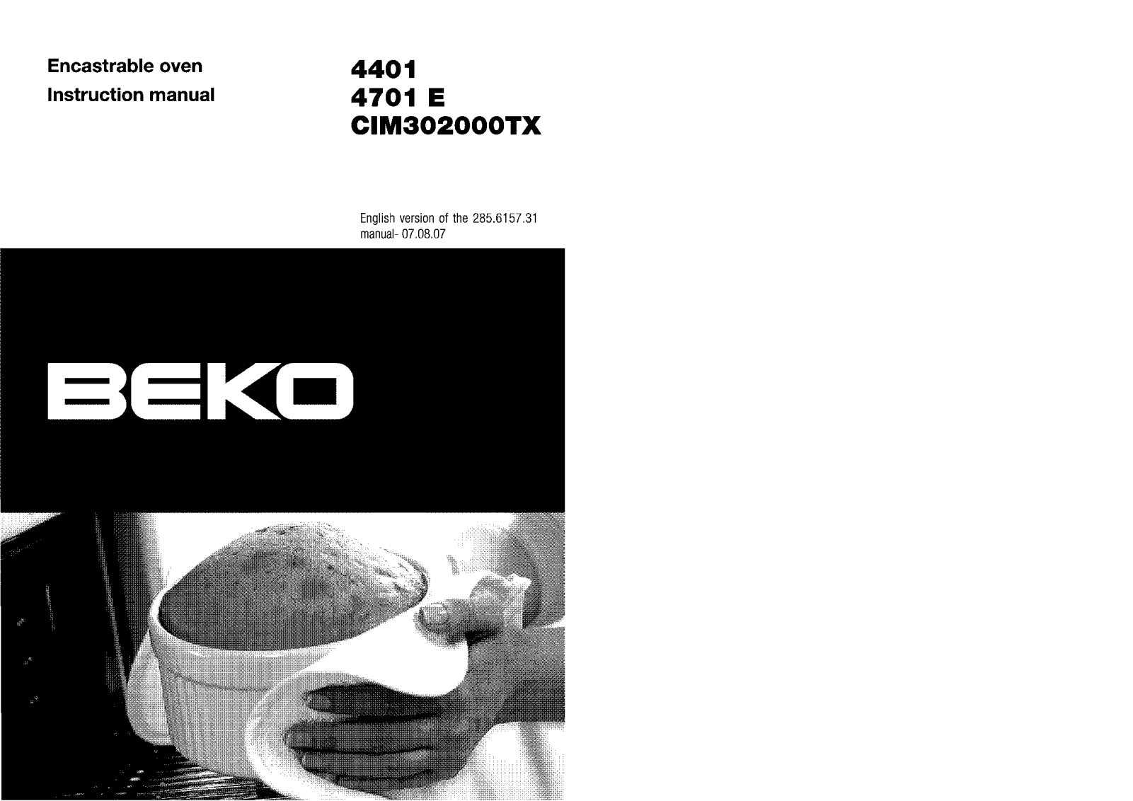 Beko 4701 E, 4401, CIM302000TX User Manual
