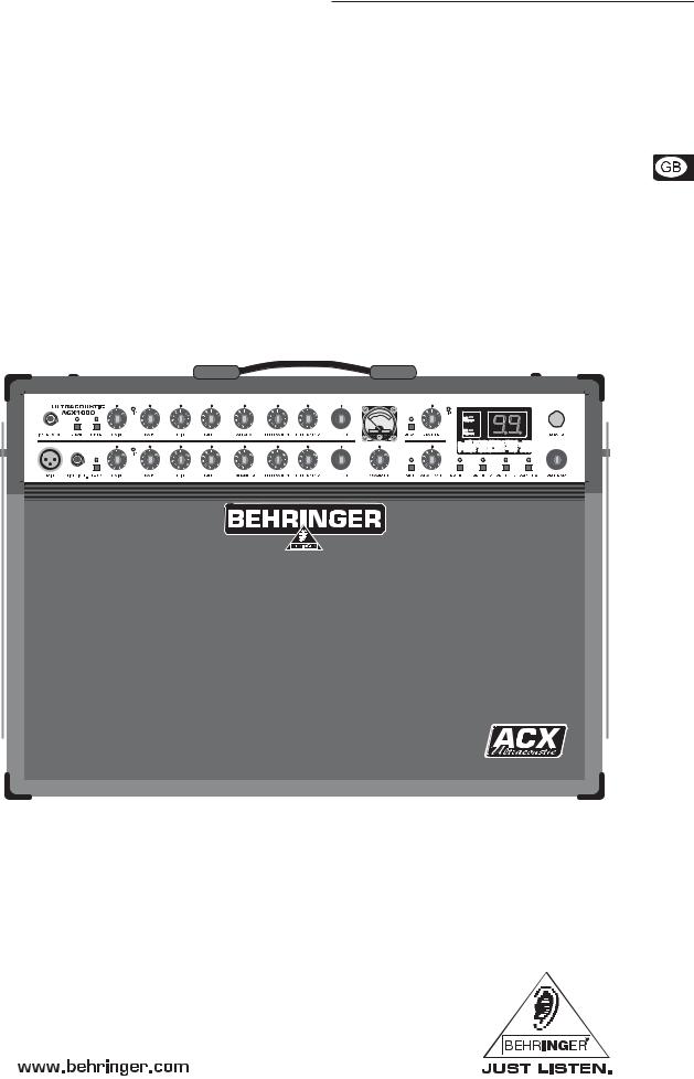 Behringer ACX1000 User Manual