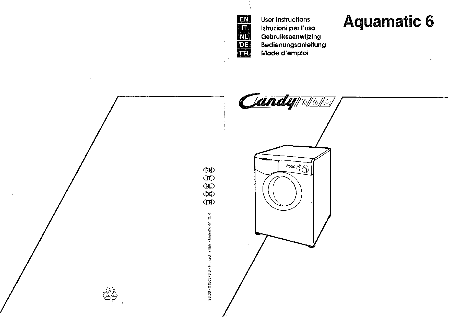 Candy AQUAMATIC 6 User Manual