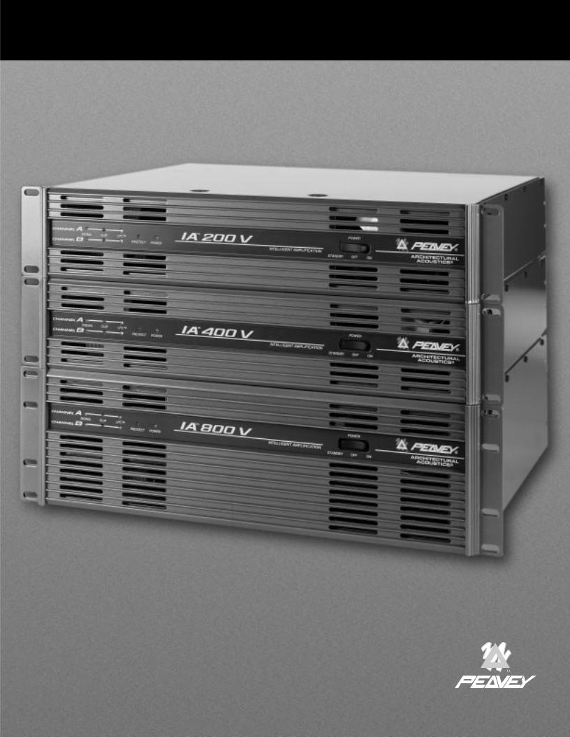 Peavey IA 200V, IA 800V, IA 200, IA 800, IA 400V User Manual
