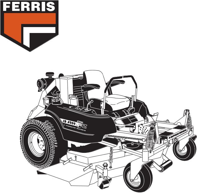 Ferris Industries 5000-72R, IS5000Z-D34, IS5000Z-C31DCE, 5000-61R, IS5000ZC31D61CE User Manual