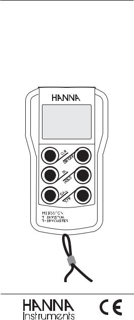 Hanna Instruments HI 93510 User Manual