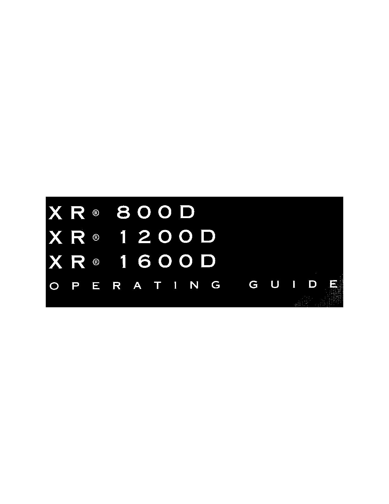 Peavey XR 1600D, XR 800D User Manual