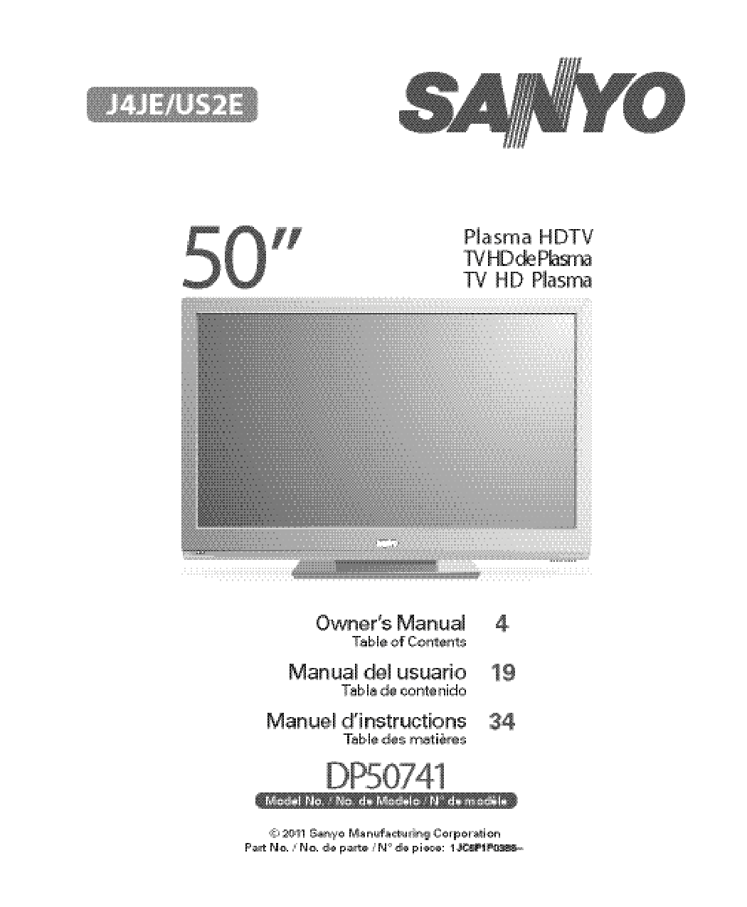 Sanyo DP50741 User Manual