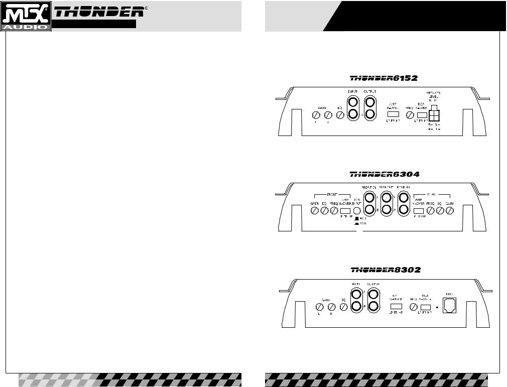 MTX Audio Thunder 6304, Thunder 6152 User Manual