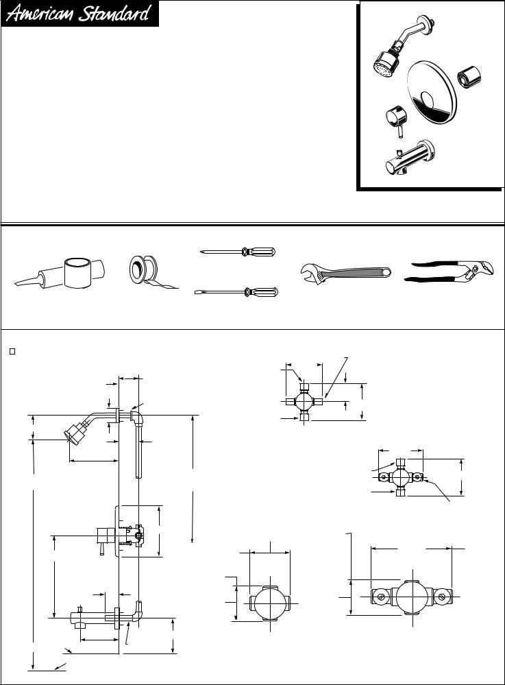 American Standard BATH AND SHOWER TRIM KIT, M968837 User Manual
