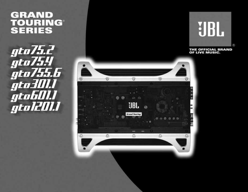 JBL GTO1201.1, GTO301.1, GTO75.2, GTO755.6, GTO601.1 User Manual
