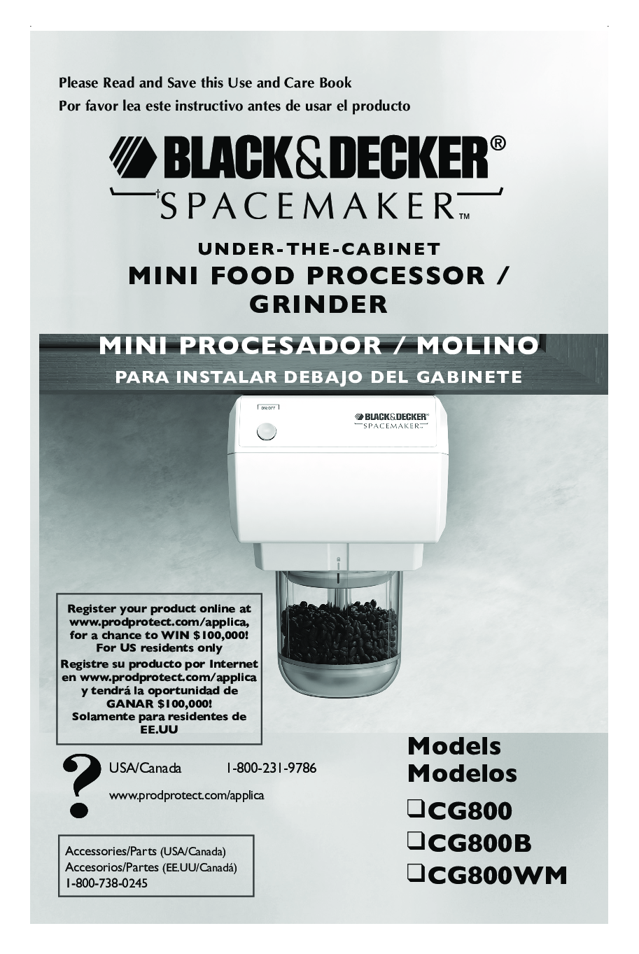 Black & Decker CG800B, CG800WM, CG800 User Manual