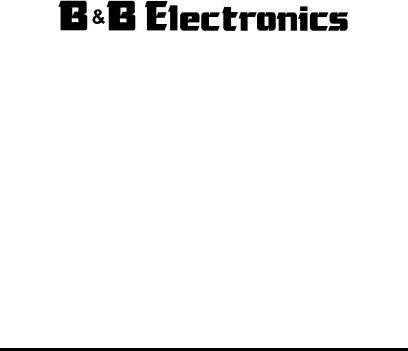 B&B Electronics FOSTCDR User Manual
