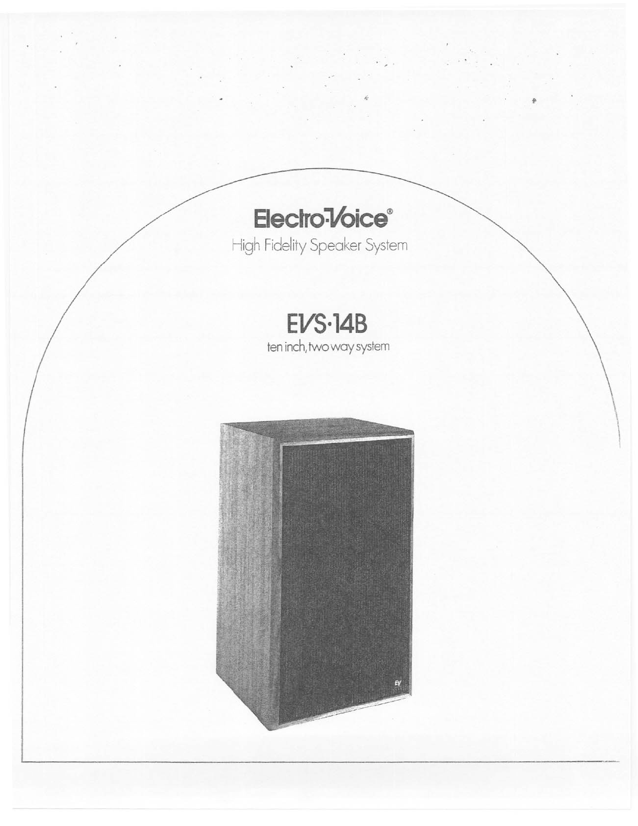 Electro-Voice EVS-14B User Manual