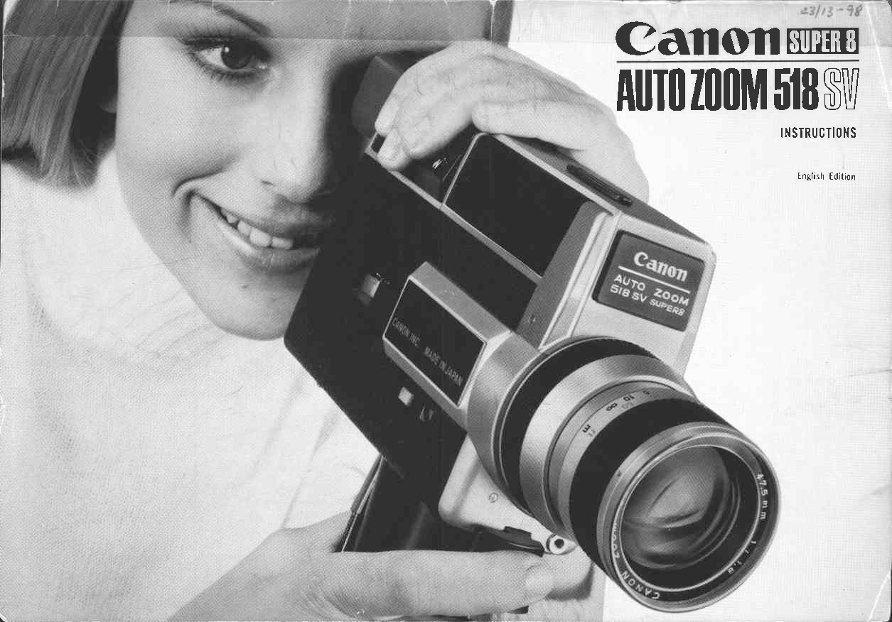 Canon 518 SV User Manual