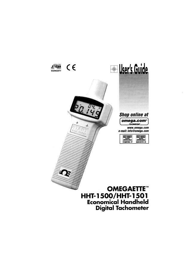 Omega HHT-1501, HHT-1500 User Manual
