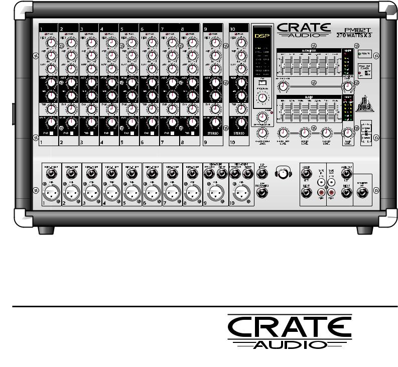 Crate Amplifiers PM82S, PM82T, PM62S User Manual