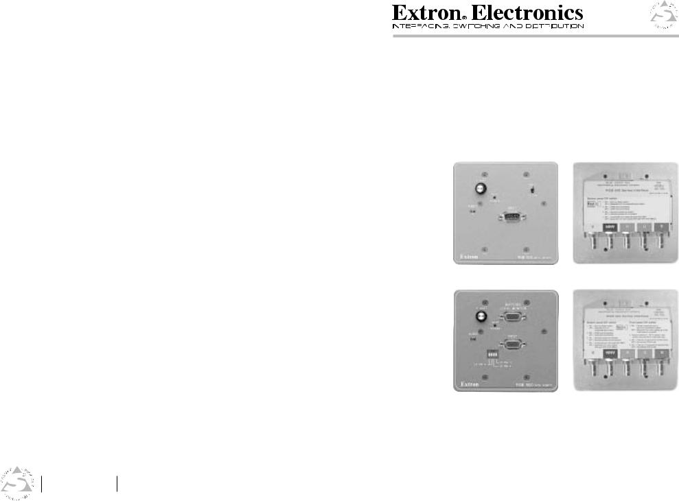 Extron electronic RGB 560-Dual, RGB 508, RGB 500-Dual, RGB 568 User Manual
