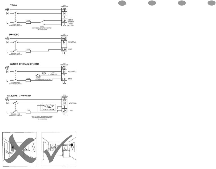 Xpelair CF40RSTD, CF40, DX400PC, DX400, CF40TD User Manual