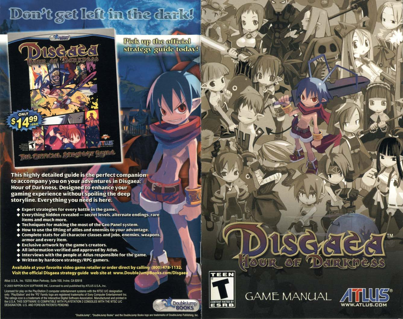 Games PS2 DISGAEA-HOUR OF DARKNESS User Manual