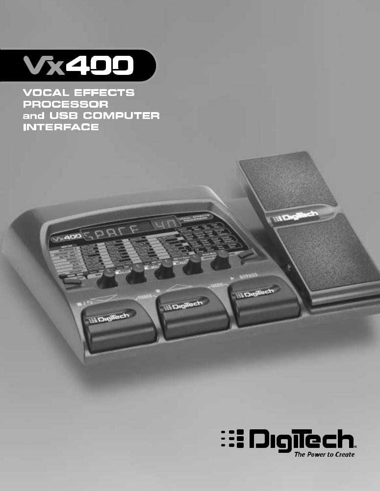DigiTech VX400 User Manual