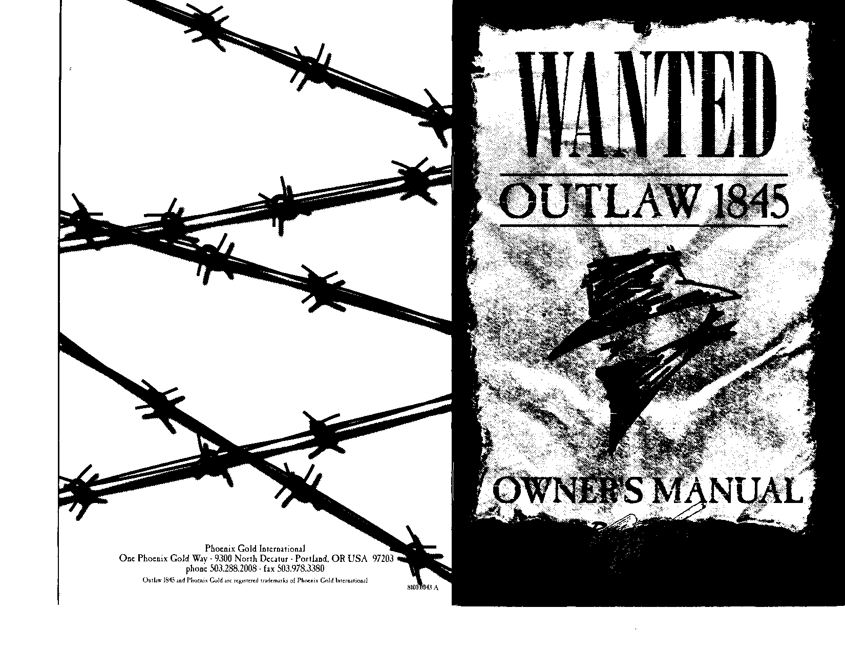 Phoenix Gold OUTLAW 1845 User Manual