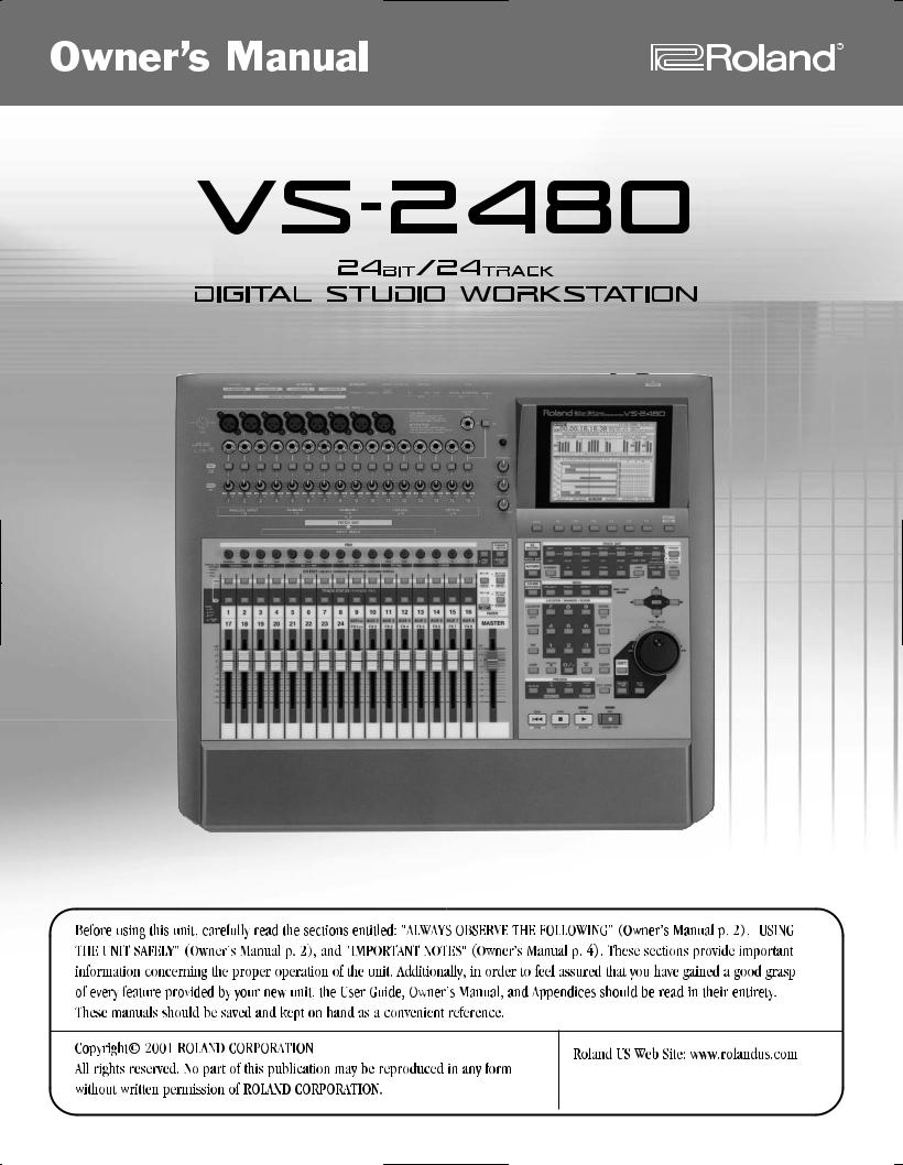 Roland VS-2480 User Manual 2
