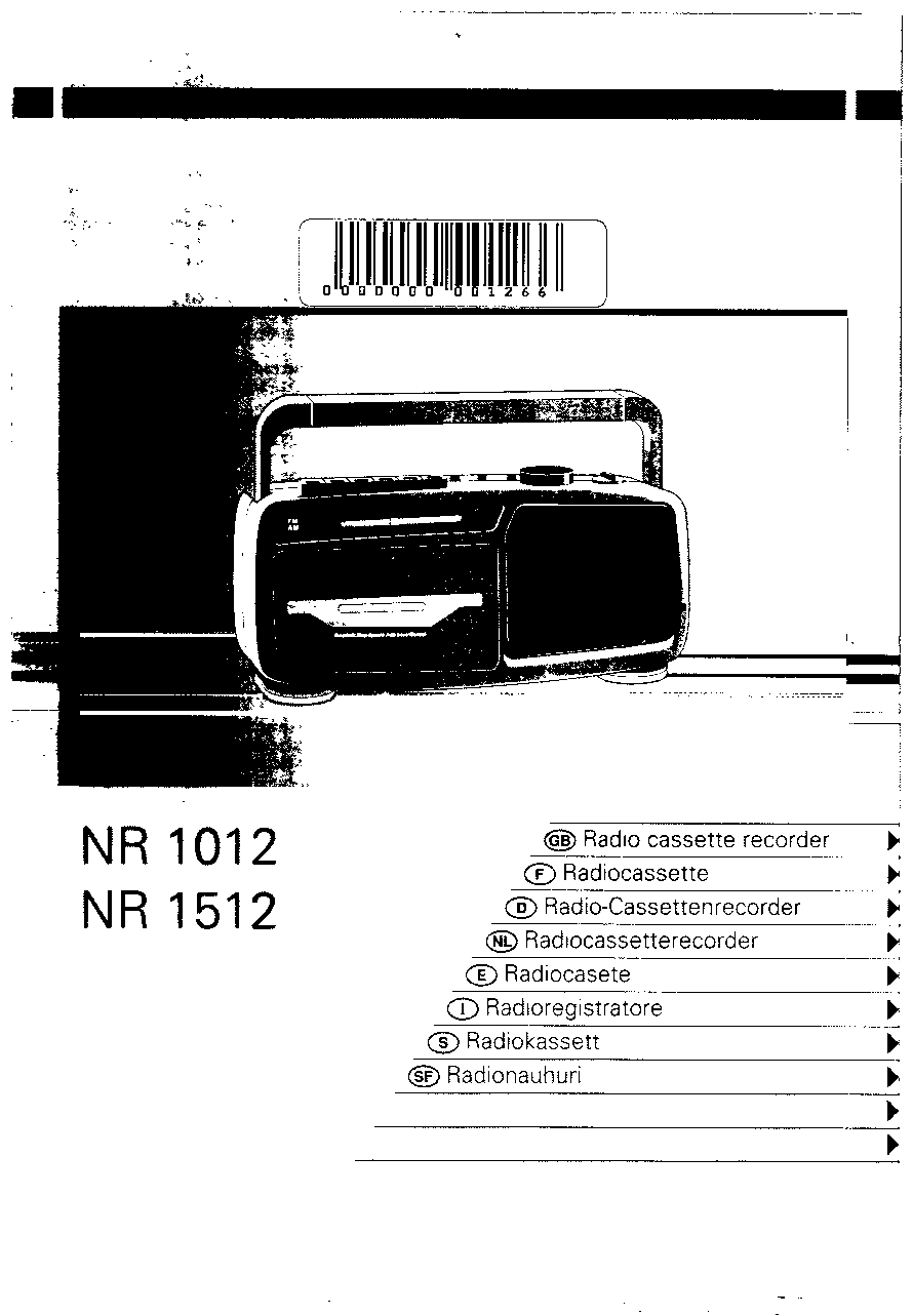 Philips NR 1512-06, NR 1012, NR 1512 User Manual