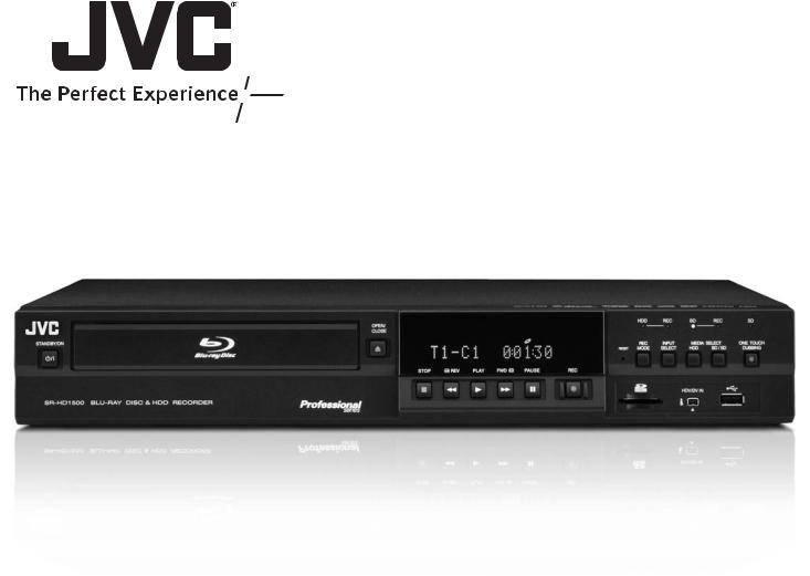 JVC SR-HD1500, SR-HD1250 User Manual
