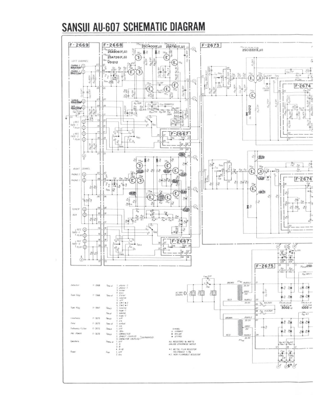 Sansui AU 607 Schematic