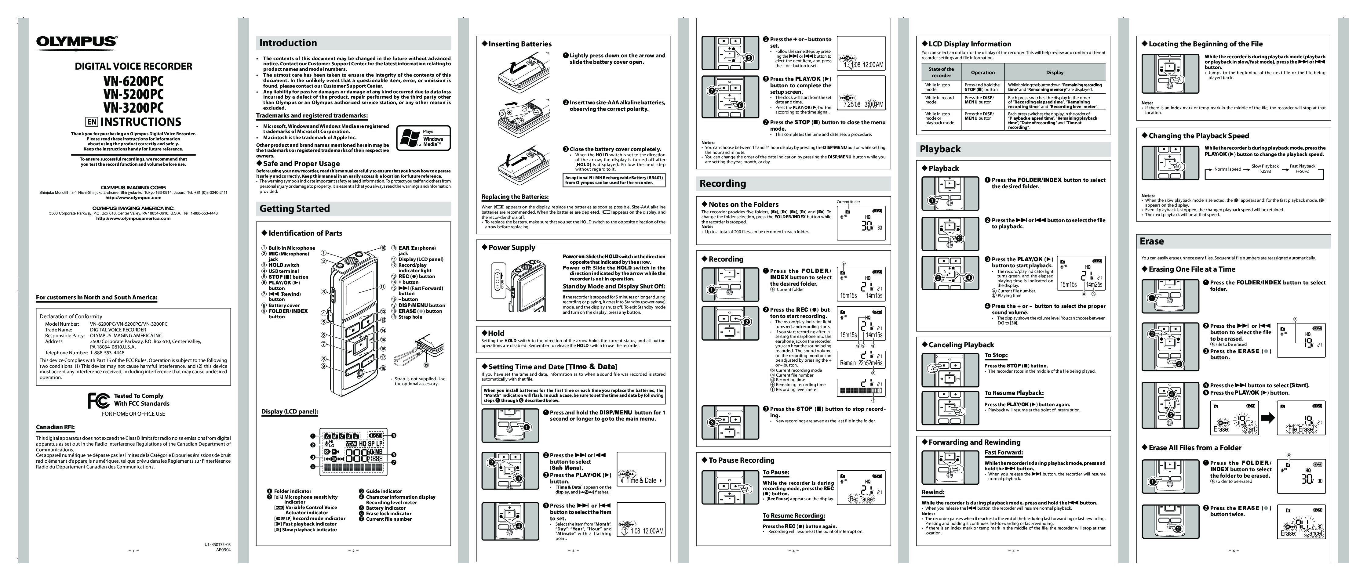 Olympus VN-6200PC User Manual