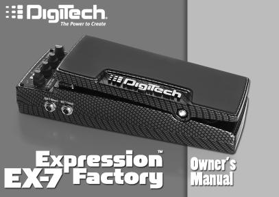 DigiTech EX-7 User Manual