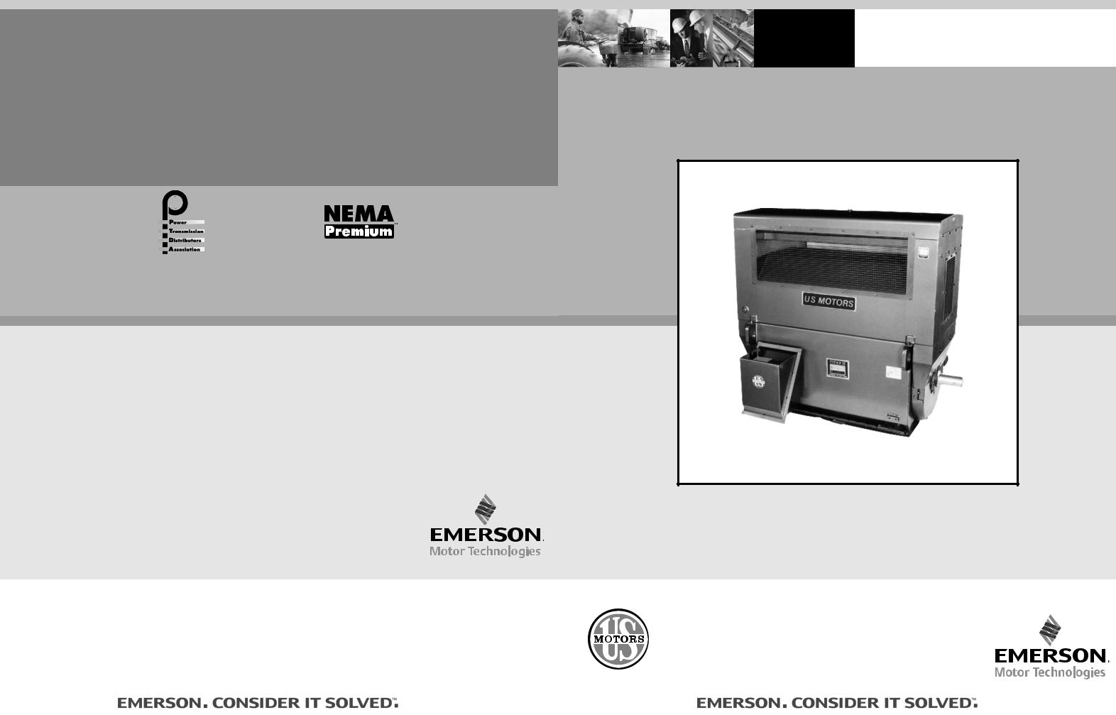 Emerson 986269, LARGE AC ELECTRIC MOTORS User Manual