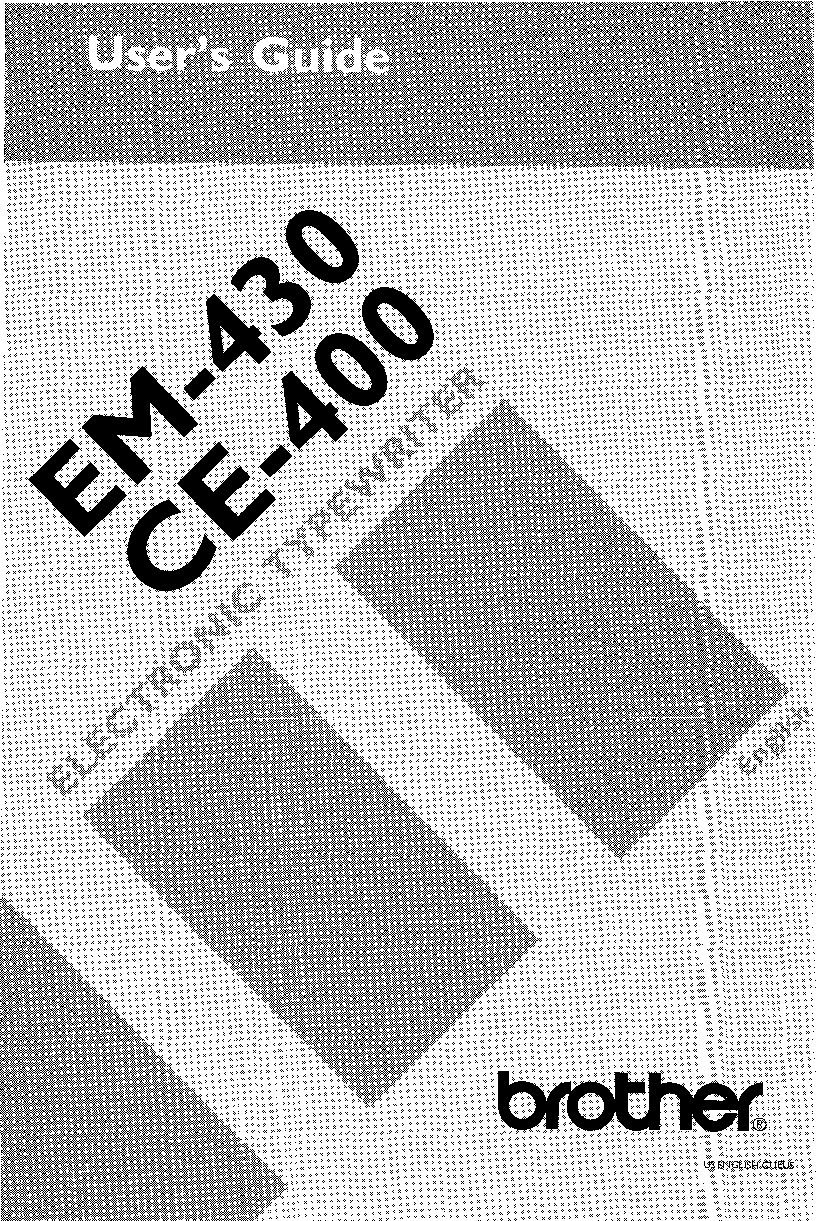 Brother CE-400, EM-430 User Manual