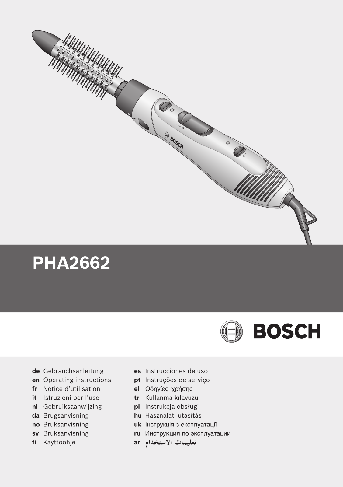 Bosch PHA 2662 User Manual