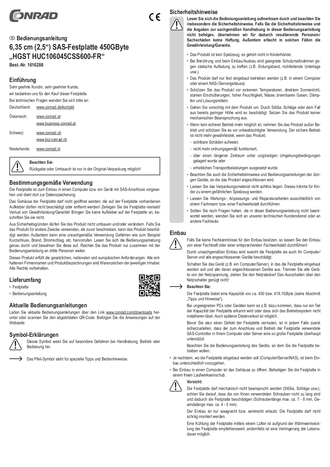 Hitachi HUC106045CSS600-FR Operation Manual